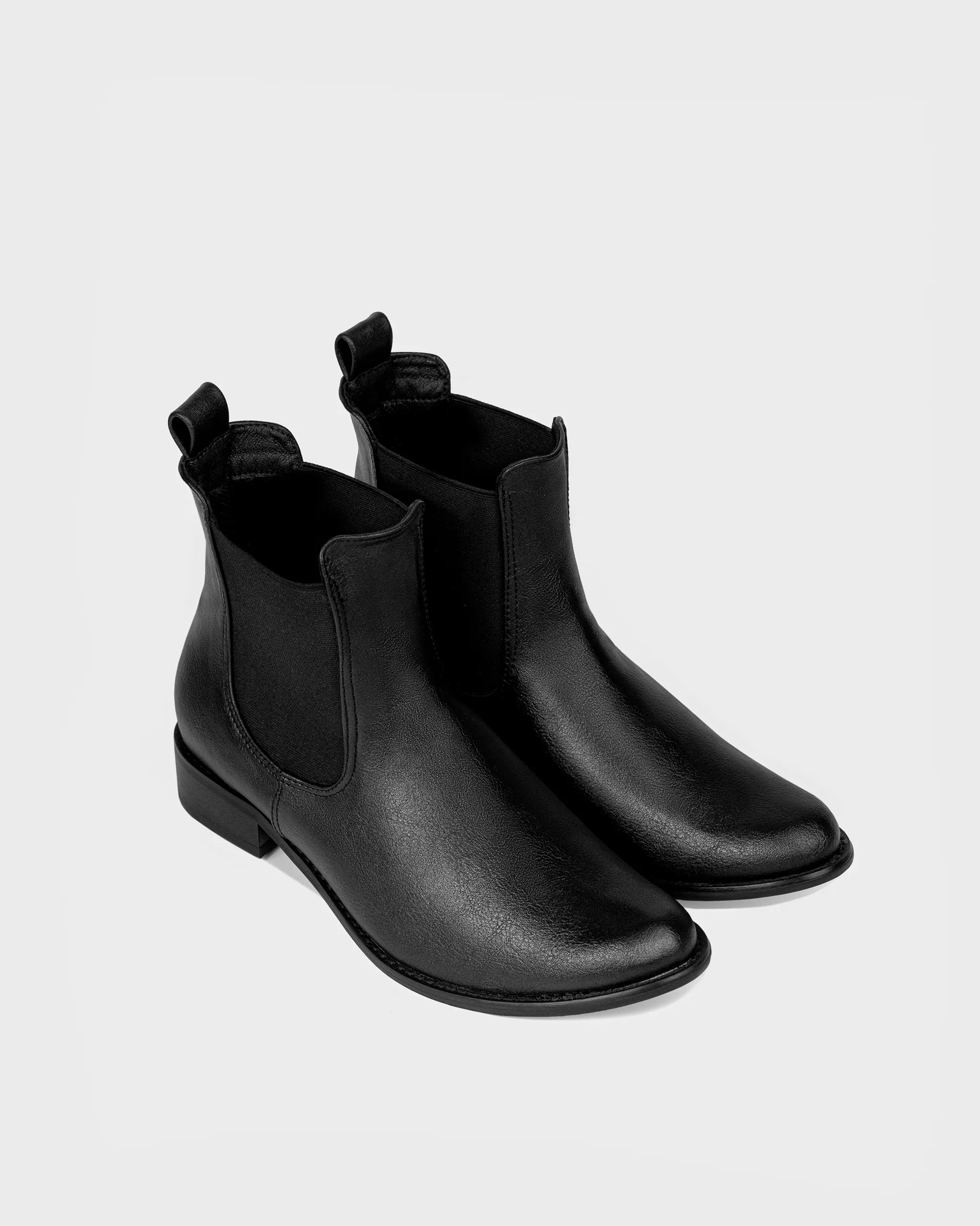 Chelsea Grape Leather Vegan Boots | Black