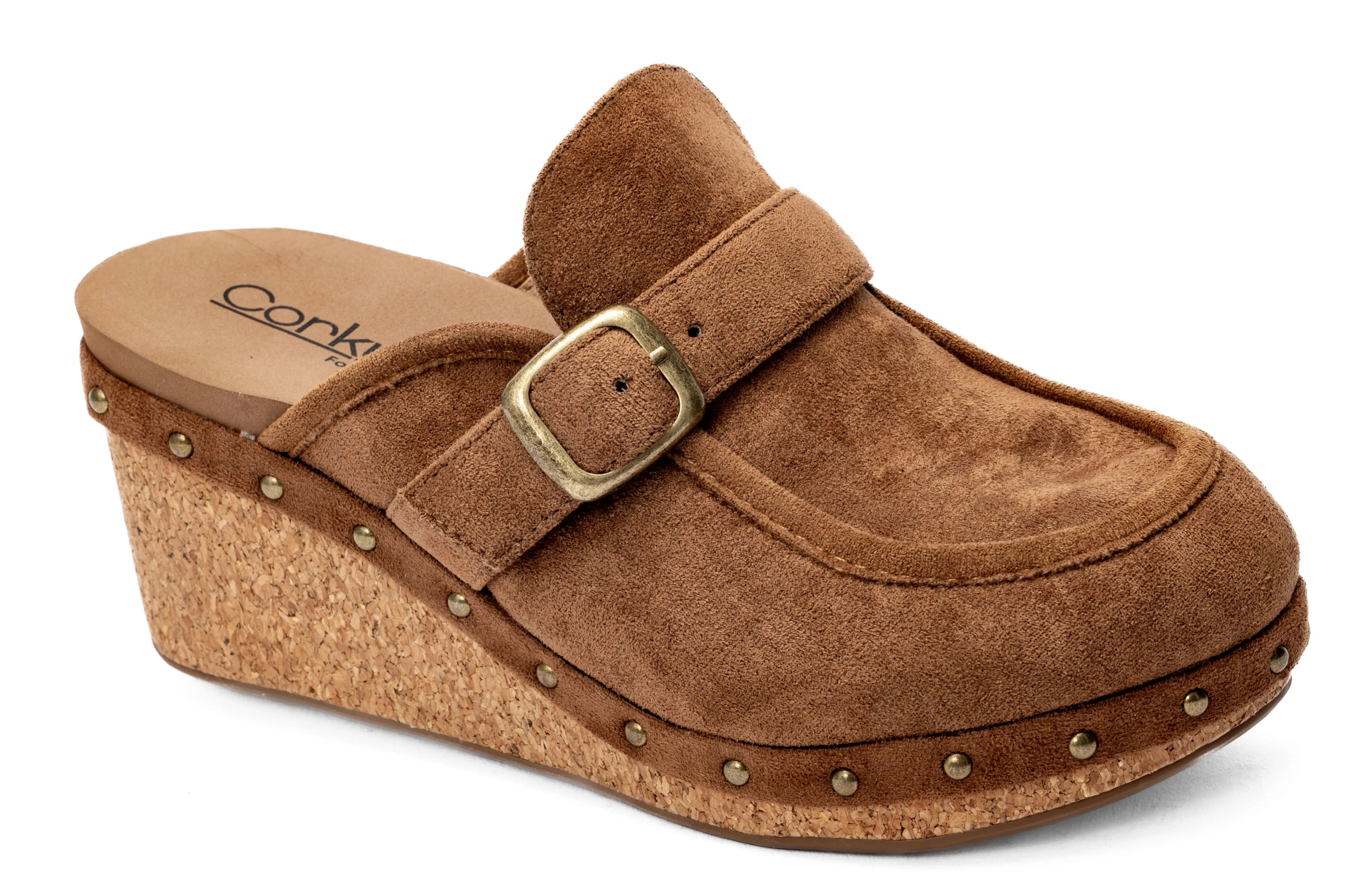 Corkys Just Precious | Tobacco Faux Suede