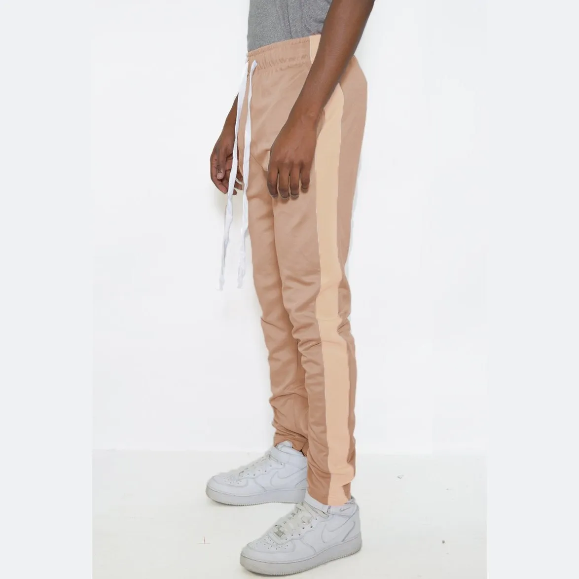 Cream Sand Slim Fit Track Pants