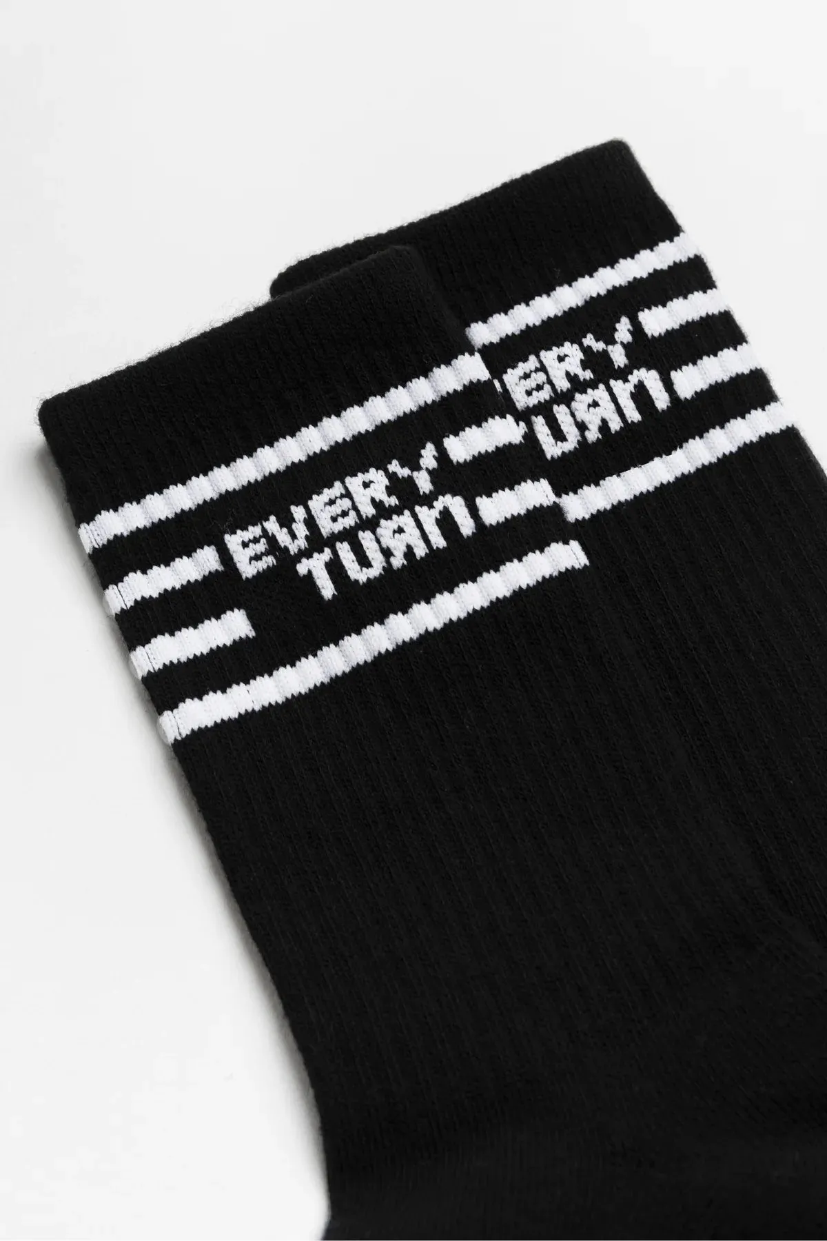 Crew Socks | Black   White