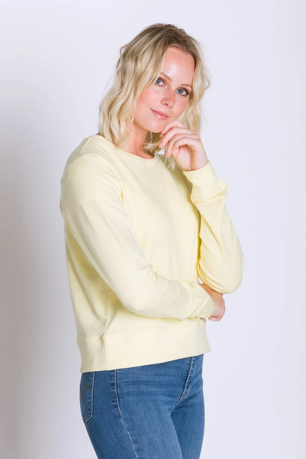 Daphne | Women's Long Sleeve Lightweight French Terry Sweatshirt