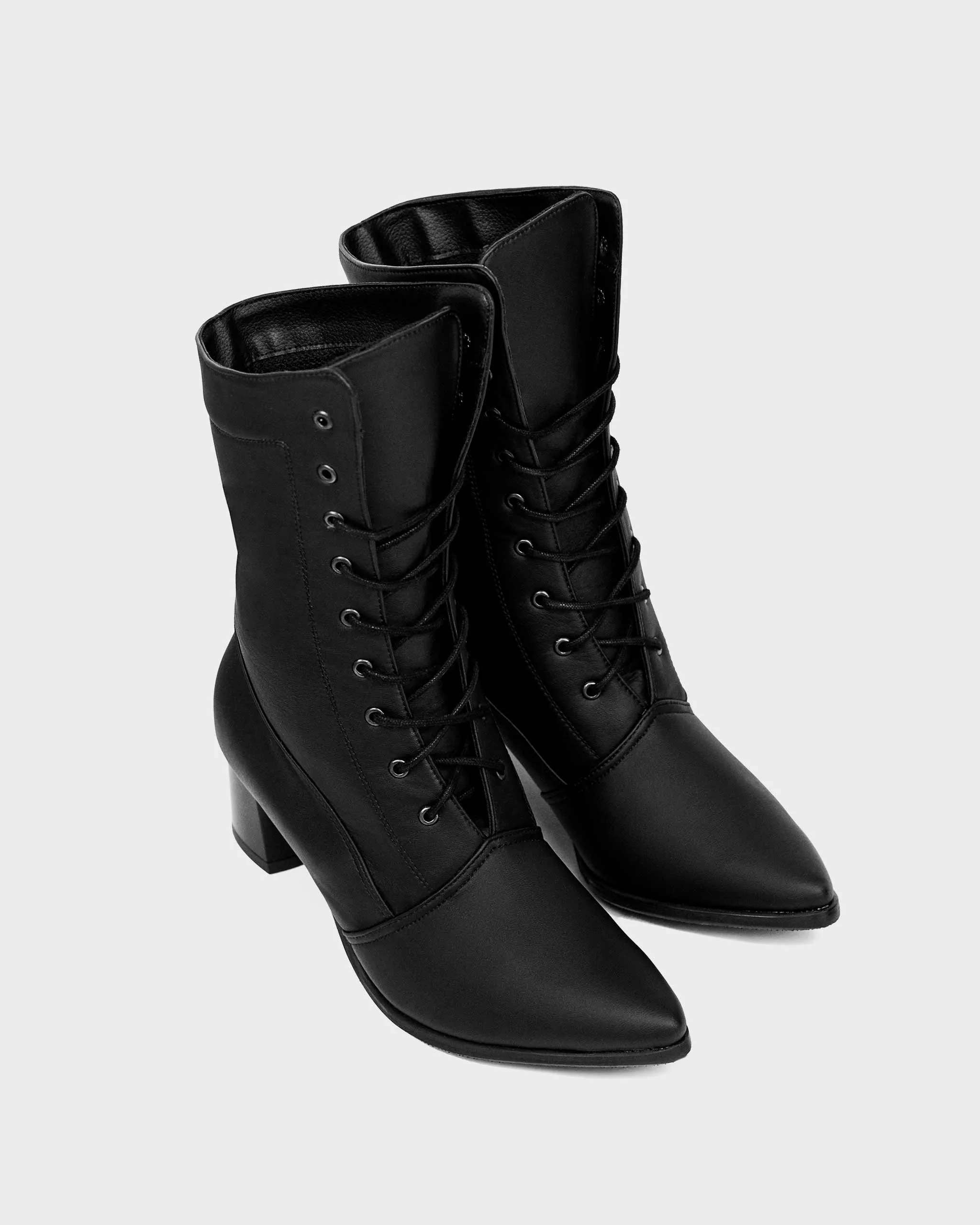 Desserto® Cactus Leather Vegan Ankle Boots | Black