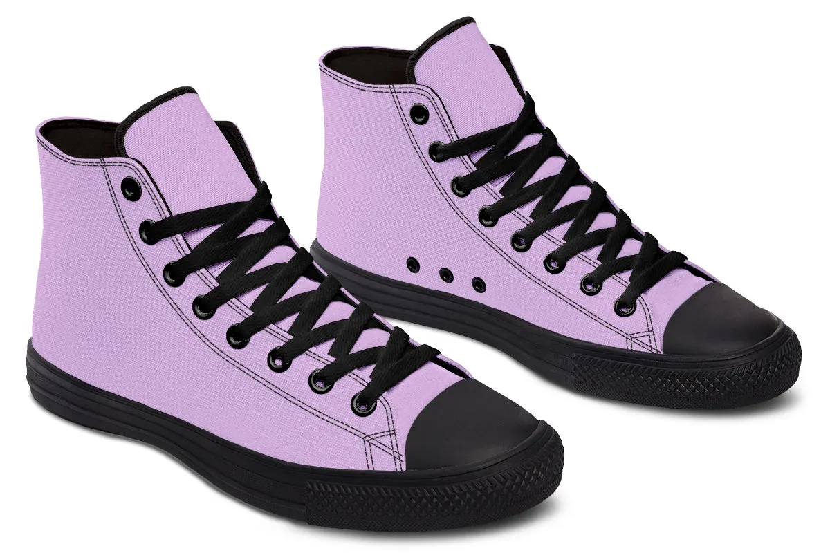 Digital Lavender High Tops - Classic Premium Canvas Shoes with Comfortable and Durable Soles