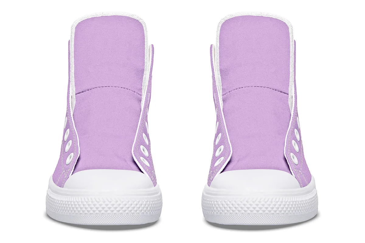 Digital Lavender High Tops - Classic Premium Canvas Shoes with Comfortable and Durable Soles