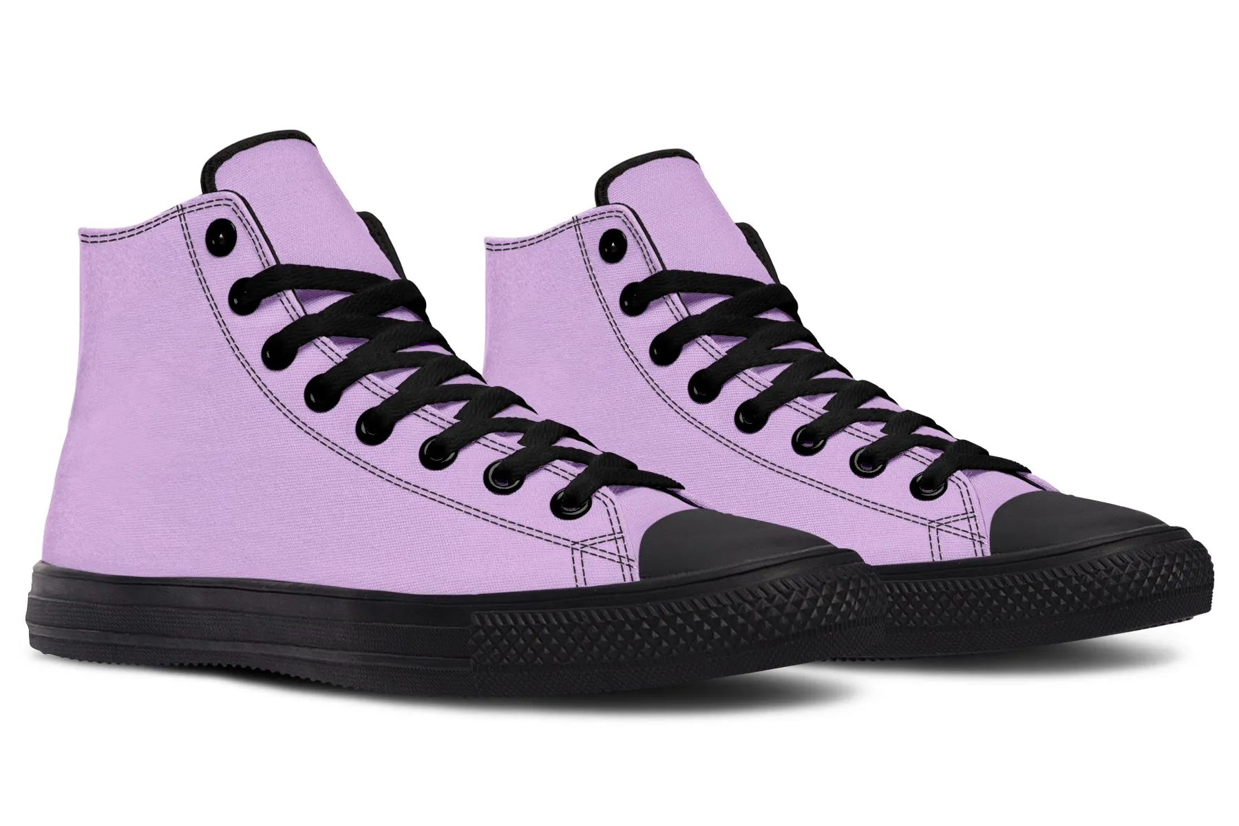 Digital Lavender High Tops - Classic Premium Canvas Shoes with Comfortable and Durable Soles