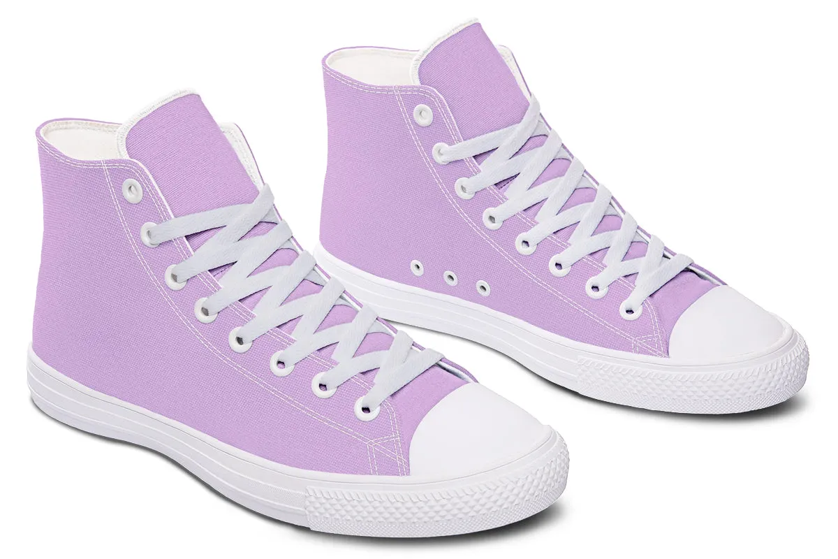 Digital Lavender High Tops - Classic Premium Canvas Shoes with Comfortable and Durable Soles