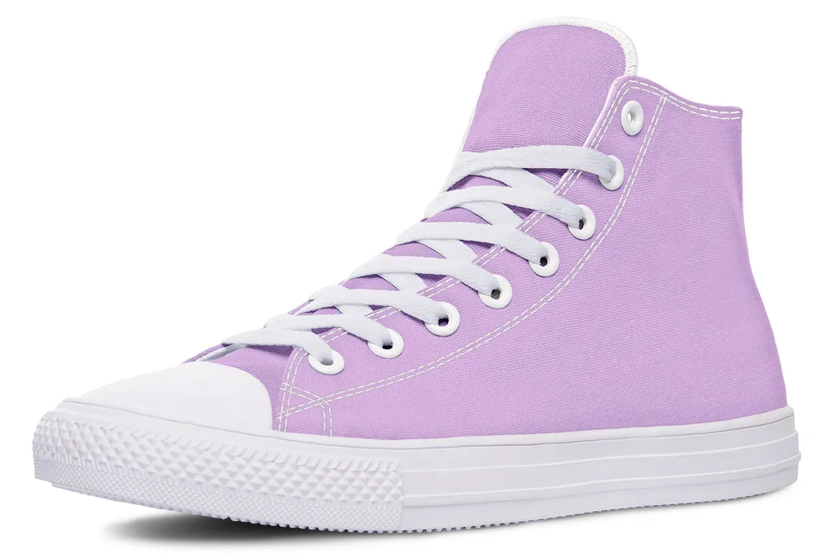 Digital Lavender High Tops - Classic Premium Canvas Shoes with Comfortable and Durable Soles