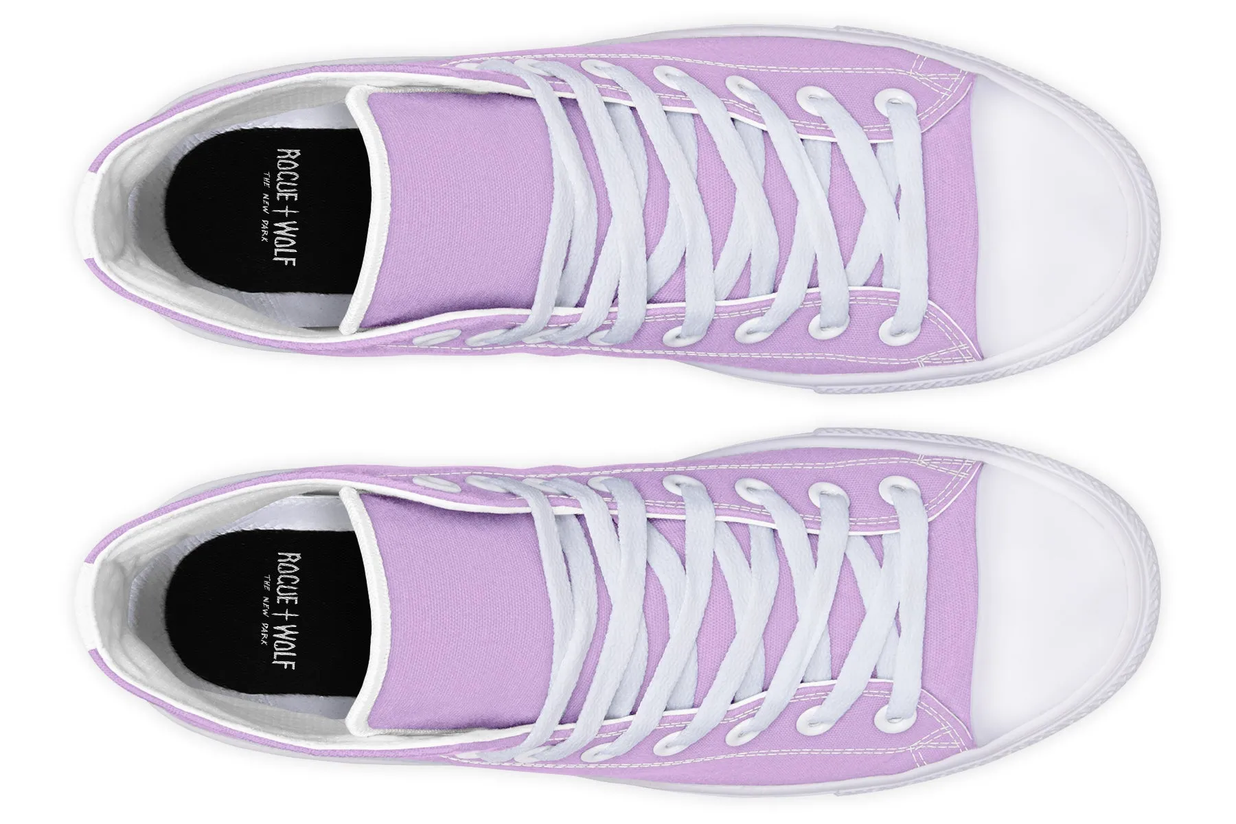 Digital Lavender High Tops - Classic Premium Canvas Shoes with Comfortable and Durable Soles