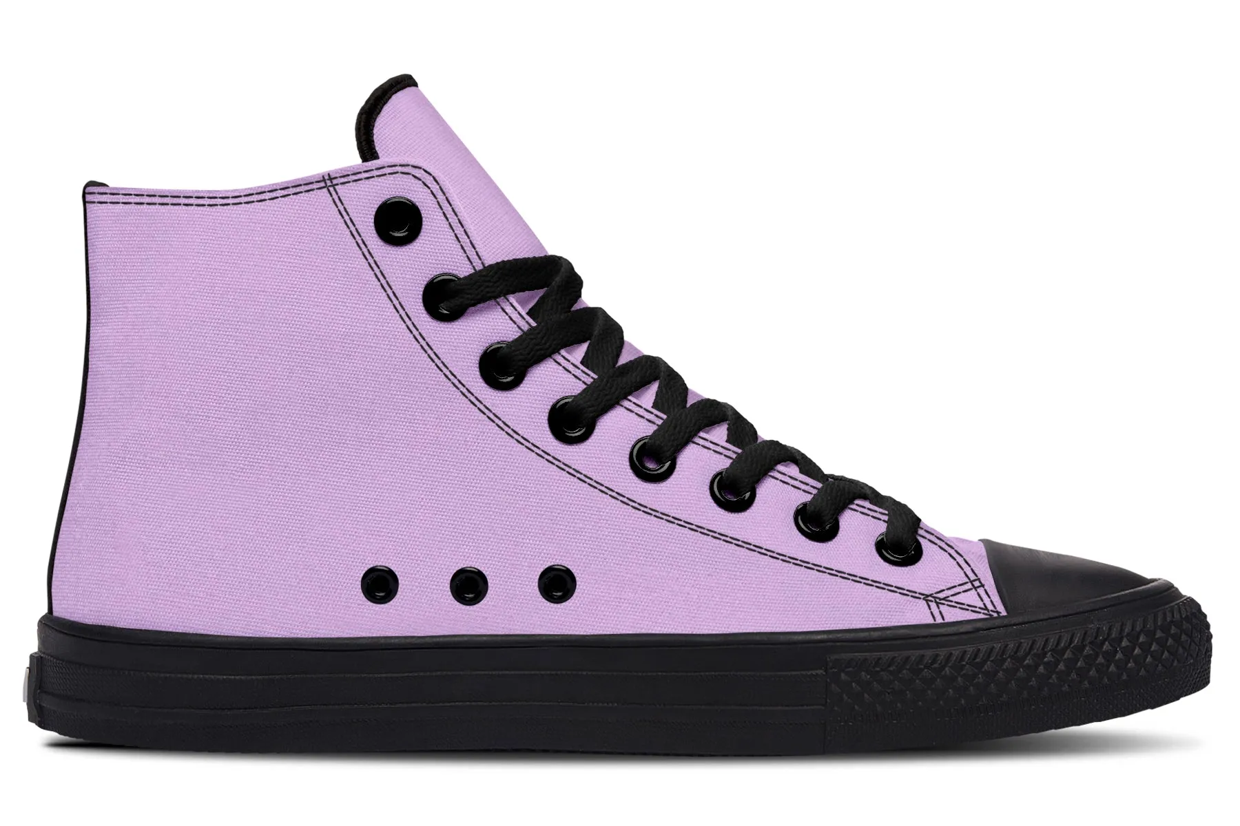 Digital Lavender High Tops - Classic Premium Canvas Shoes with Comfortable and Durable Soles