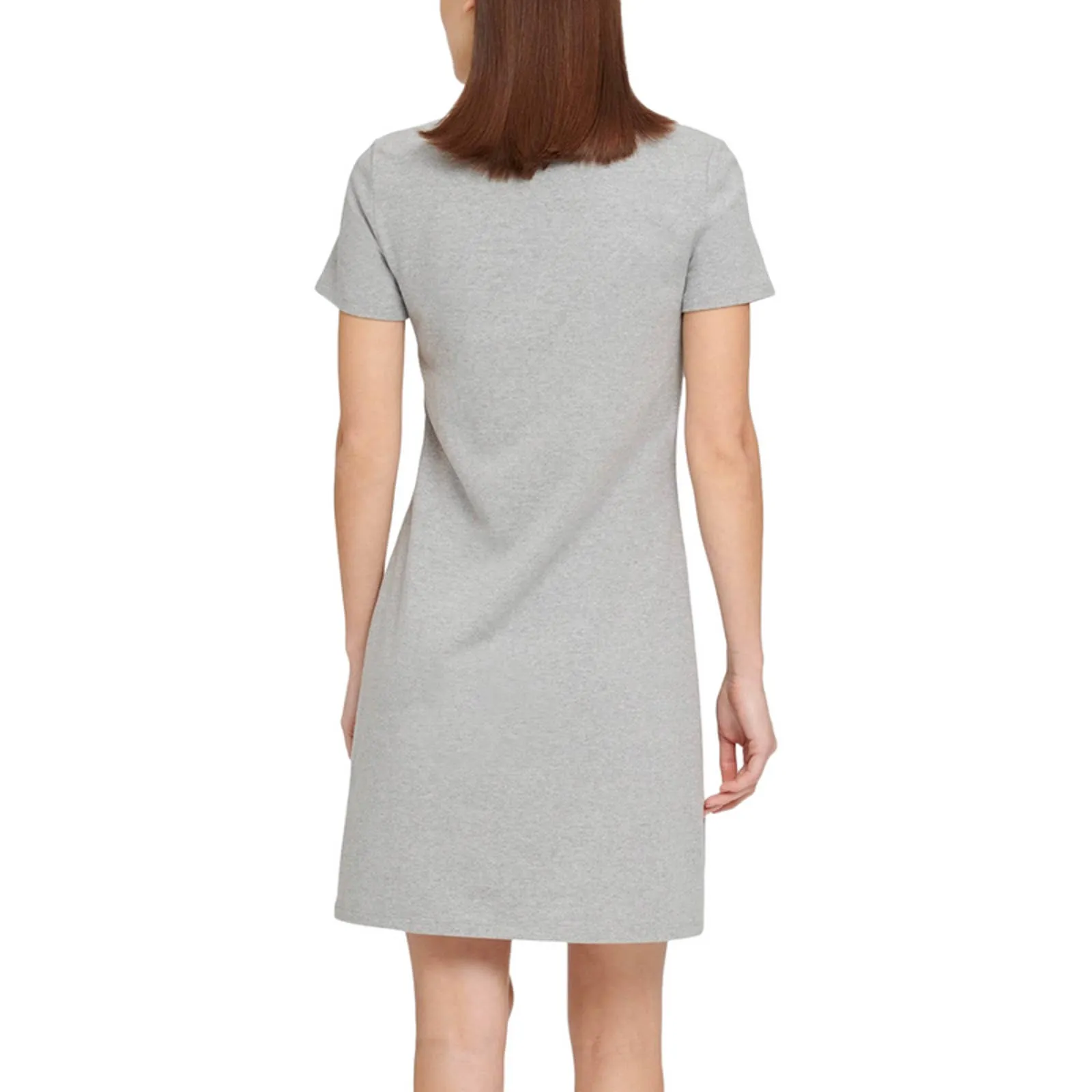 DKNY Women's Cotton Logo T-Shirt Dress Pearl Grey Heather, NWT