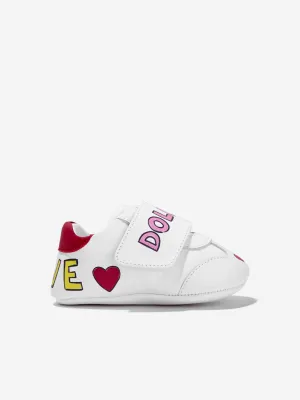 Dolce & Gabbana Baby Girls Leather Pre-Walker Trainers in White