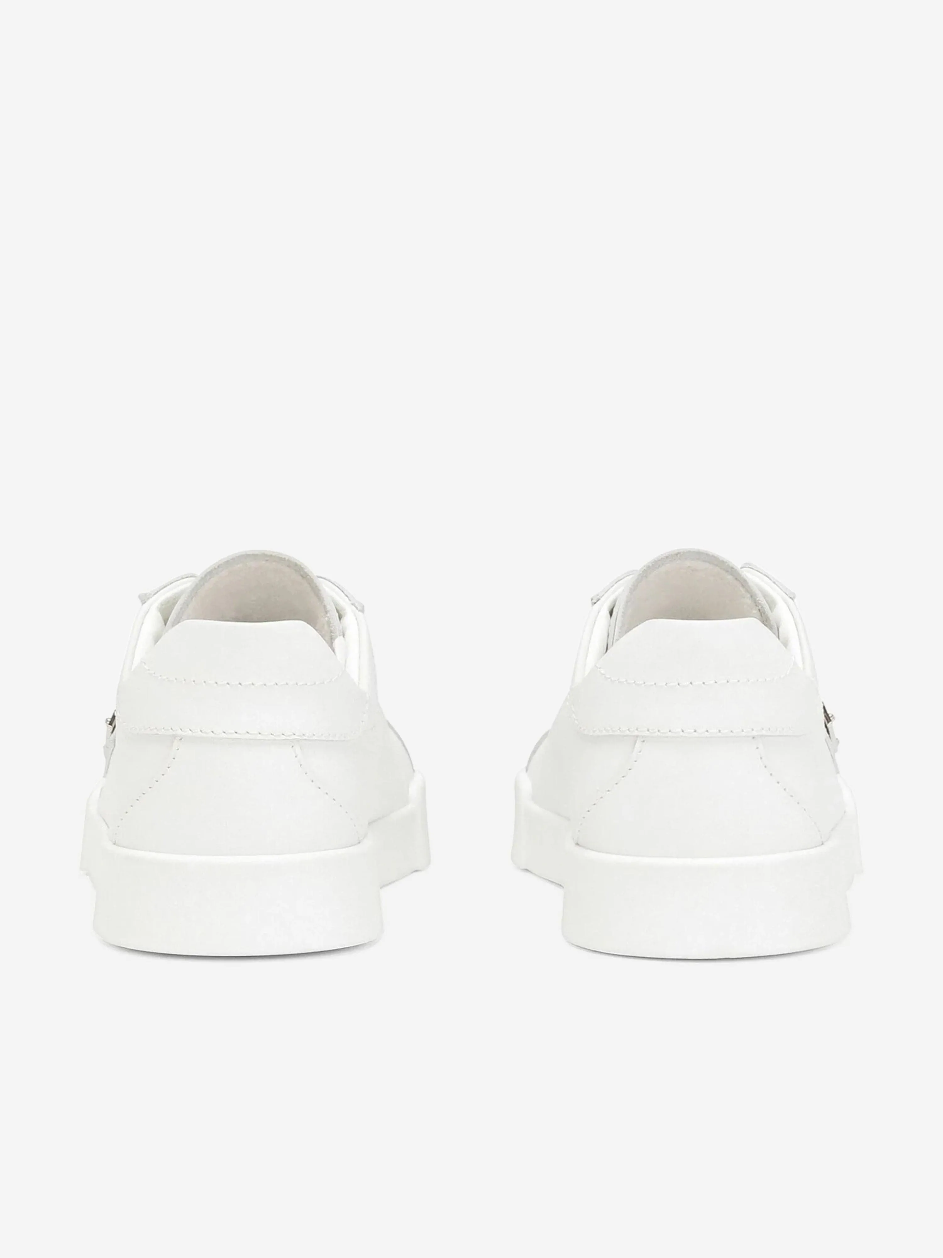 Dolce & Gabbana Boys Leather Portofino Trainers in White