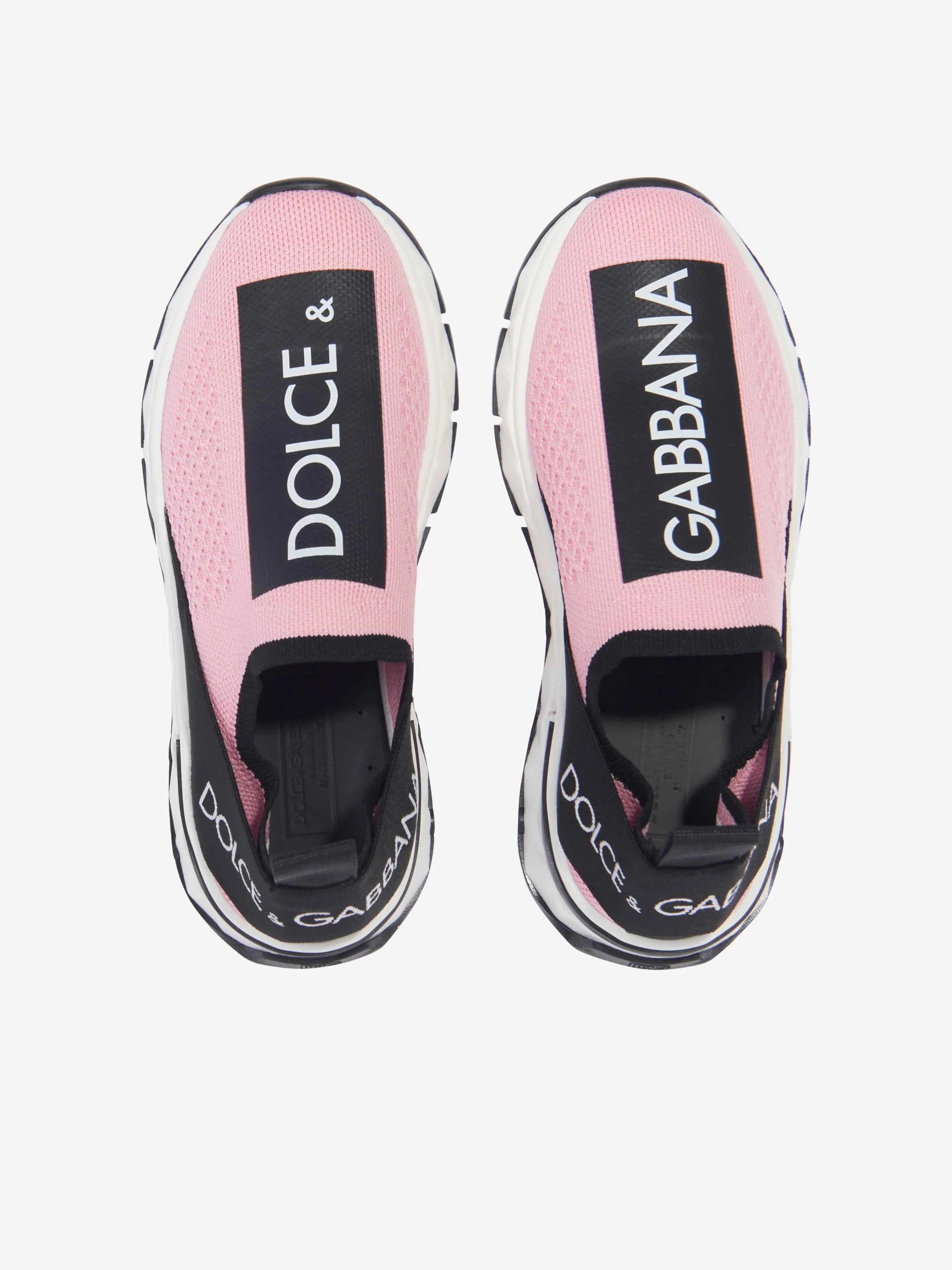 Dolce & Gabbana Girls Slip On Trainers in Pink