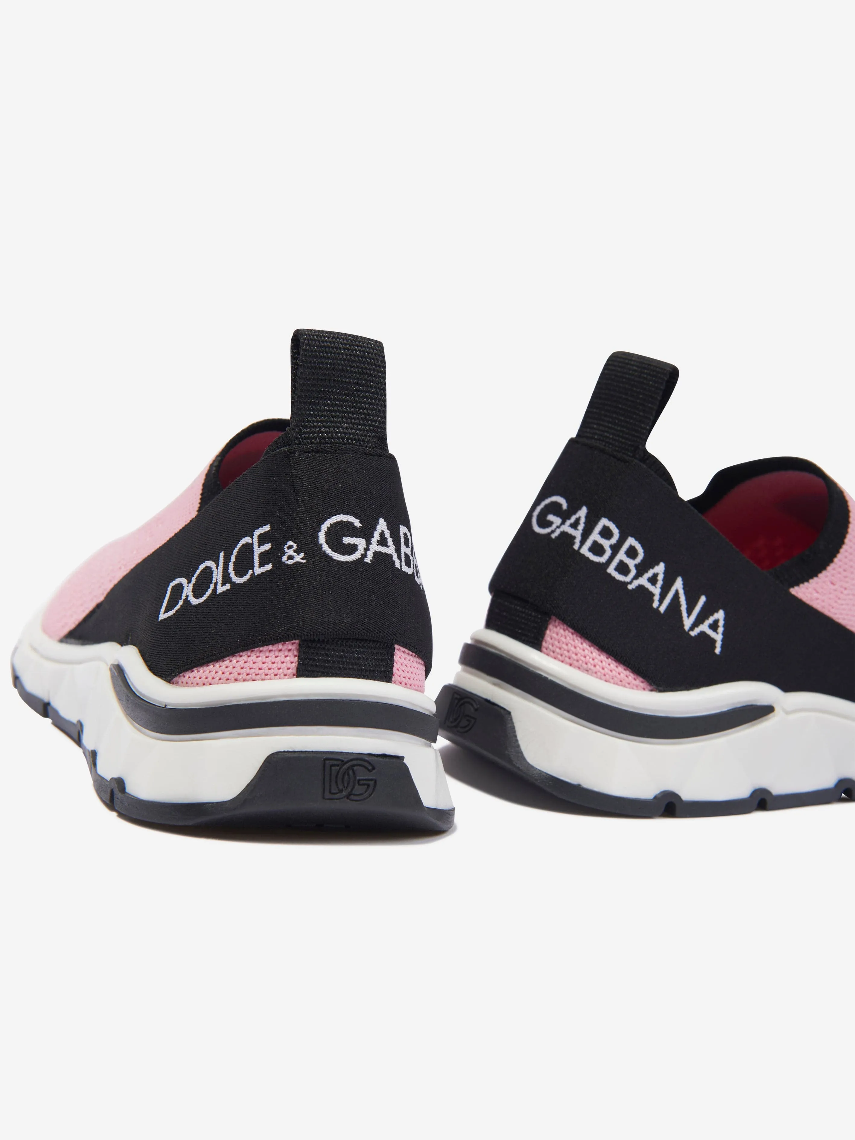 Dolce & Gabbana Girls Slip On Trainers in Pink