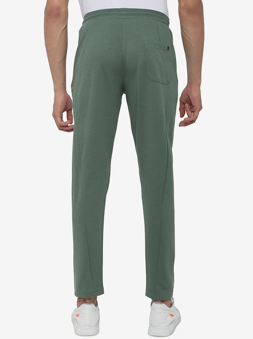 Duck Green Solid Slim Fit Track Pant | JadeBlue