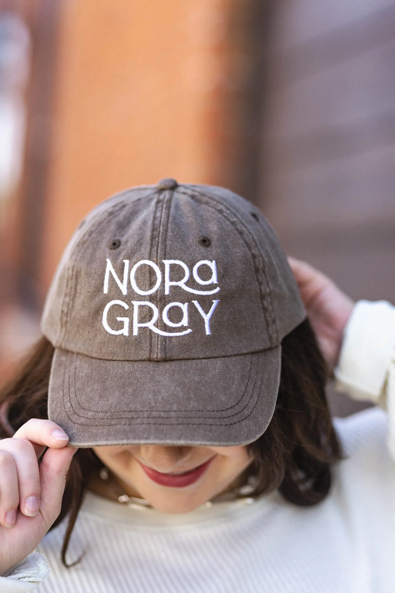 Embroidered Nora Gray Baseball Hat