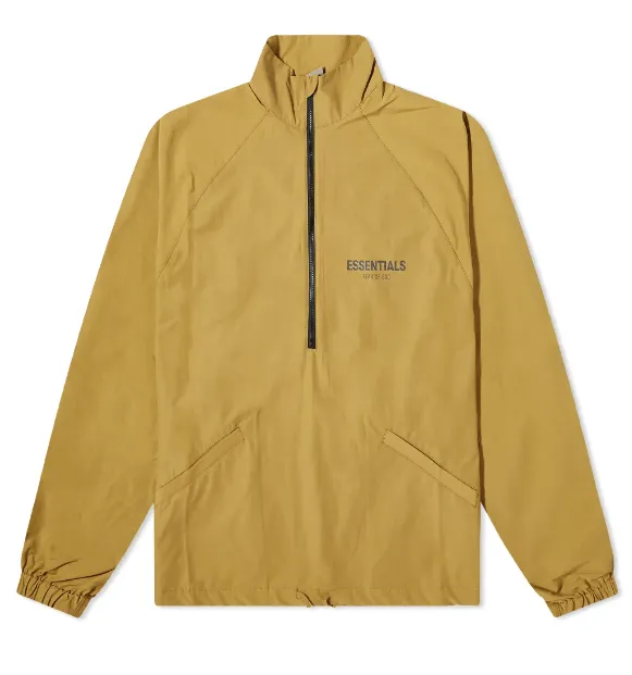 Essentials Fear of God Summer Half Zip Track Jacket - Amber Coat