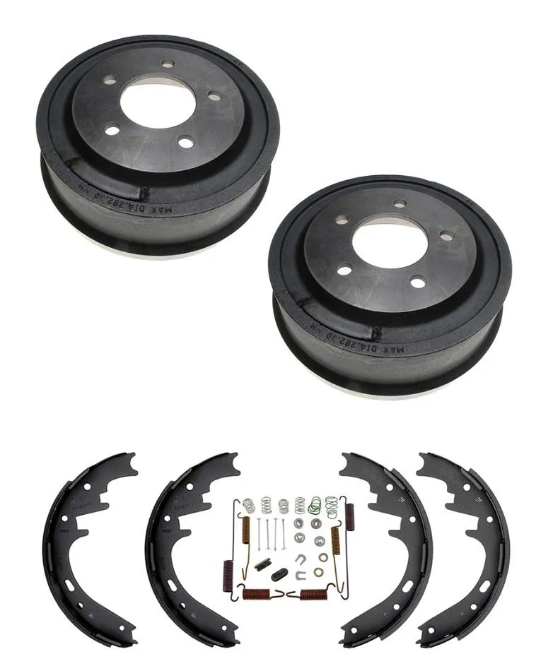 Fits For 98-02 B150 Dodge Van 1500 Brake Drum Drums & Shoes Springs 4pc Kit