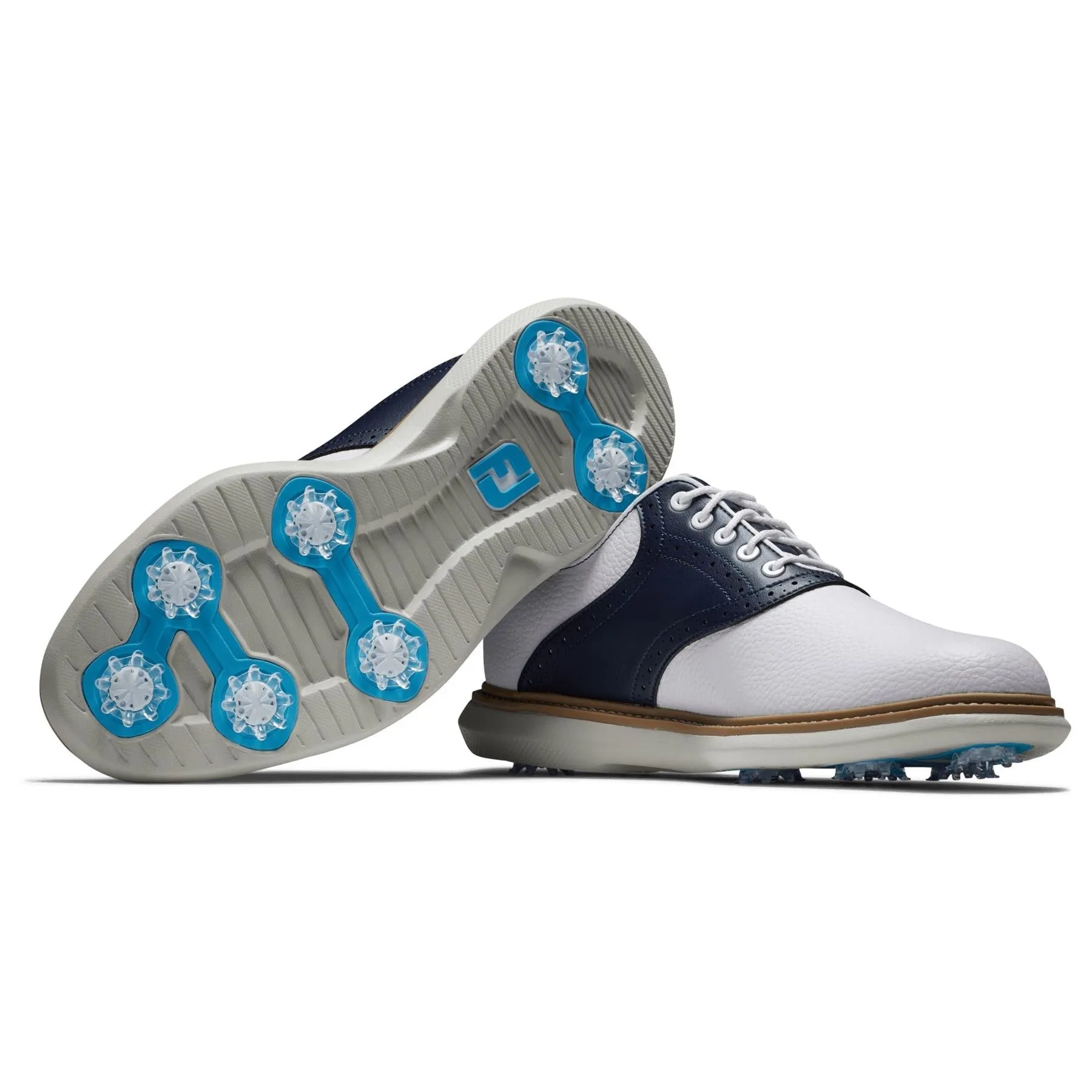 FJ Tradtions Saddle Golf Shoes White/Navy/Blue - 2025