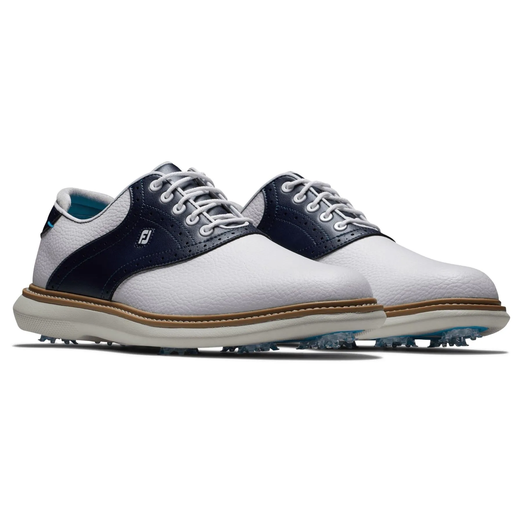 FJ Tradtions Saddle Golf Shoes White/Navy/Blue - 2025