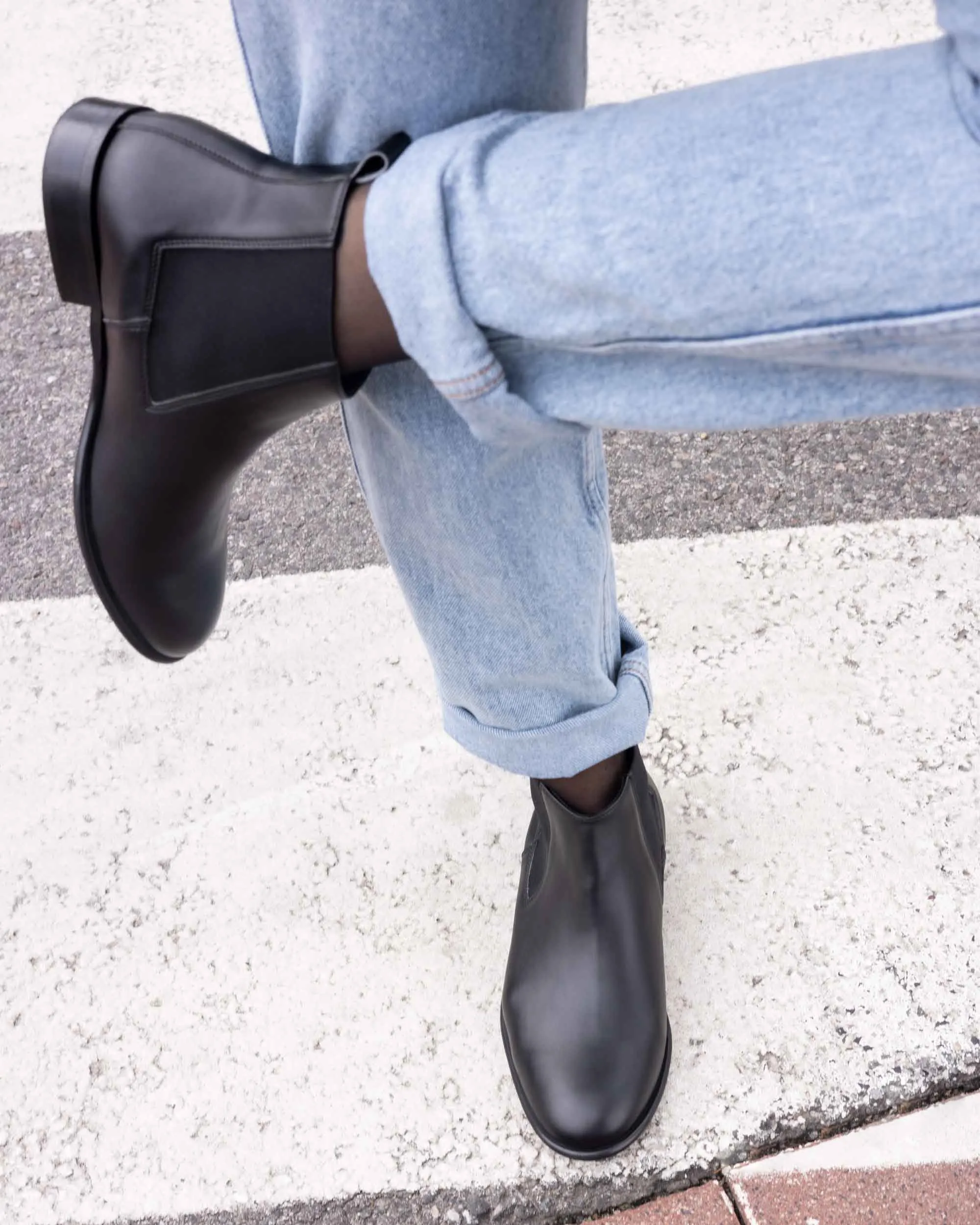 Flossy Vegan Leather Chelsea Boots | Black