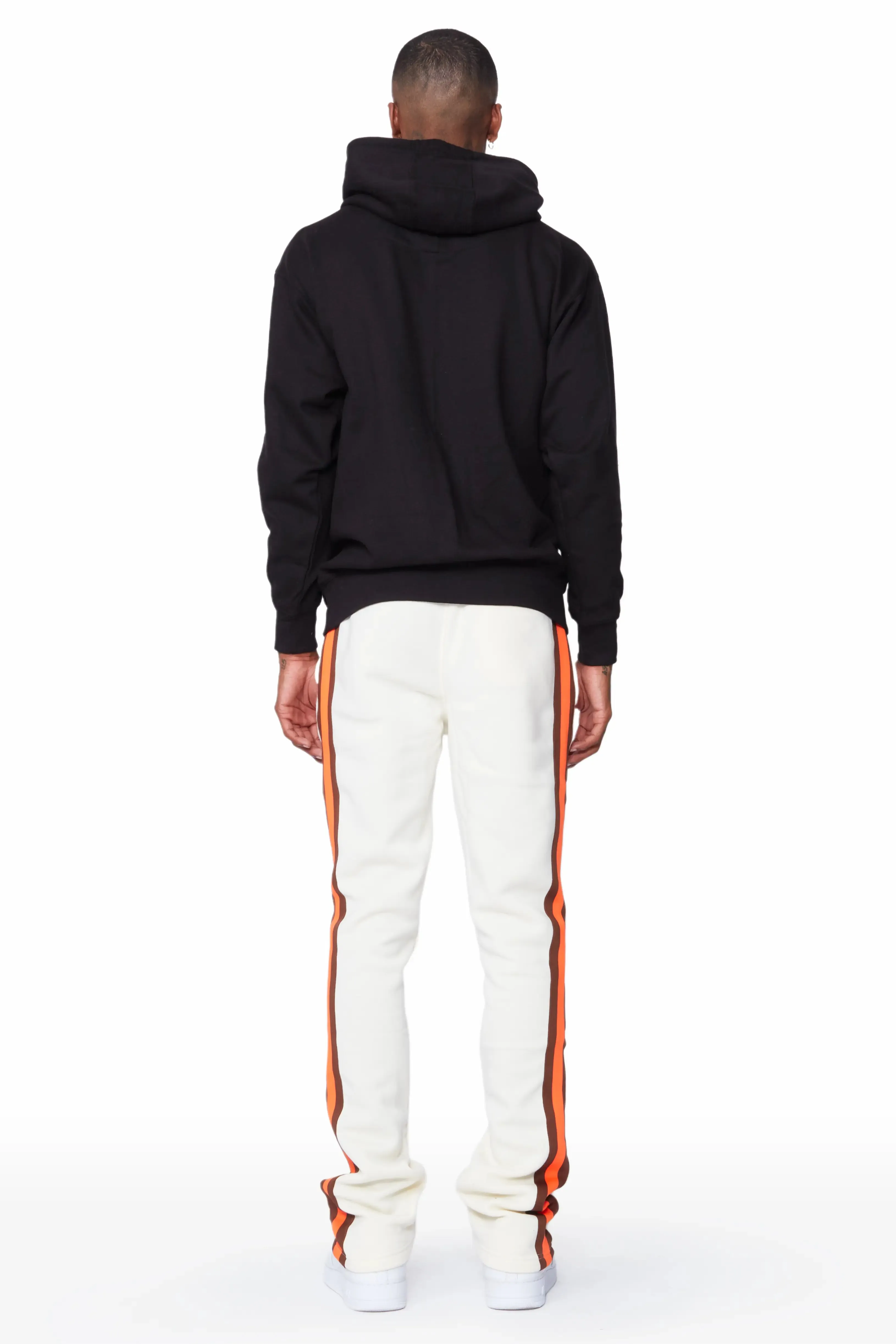 Fraust Black/Cream Graphic Hoodie Track Pant Set