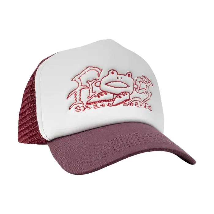 Frog Big Shoes Trucker Hat Maroon