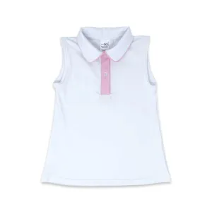 Gabby Shirt - Pure Coconut with Cotton Candy Pink