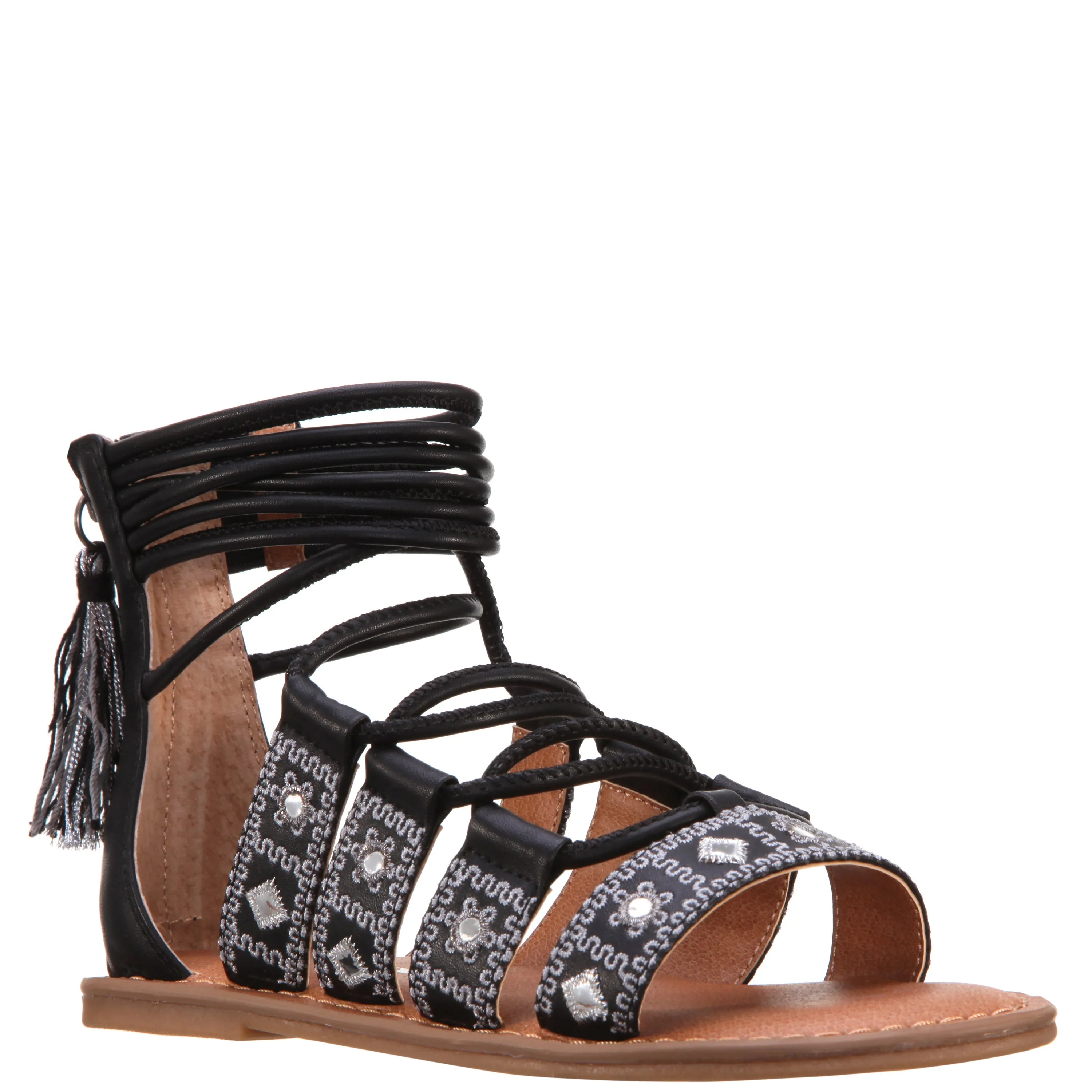 Geo Mirrored Braided Sandal