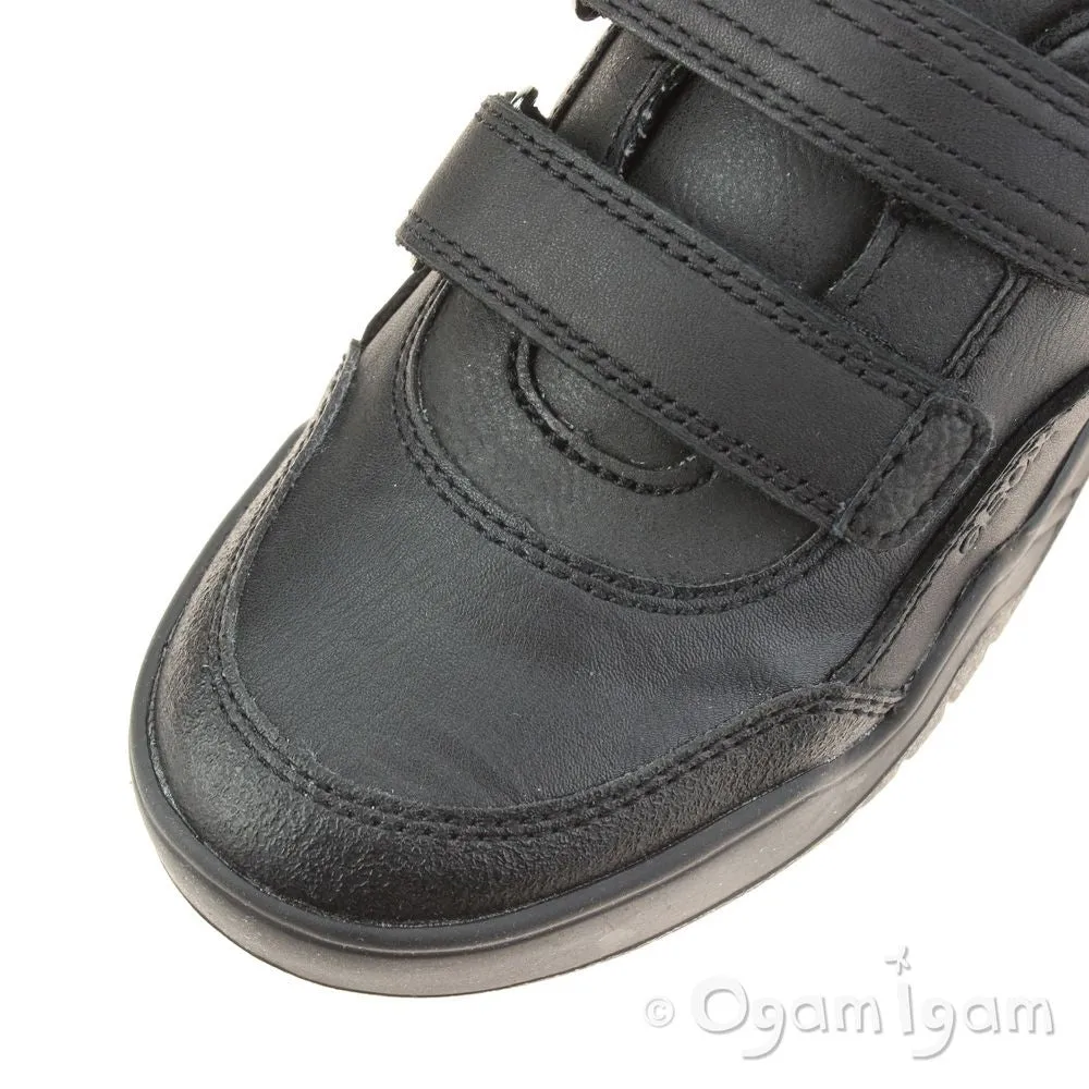 Geox Perth Boys Black School Shoe