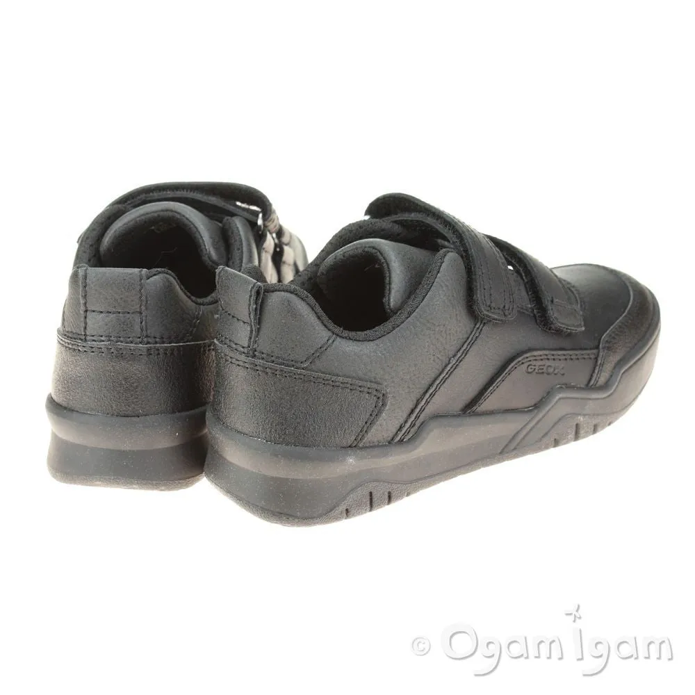 Geox Perth Boys Black School Shoe