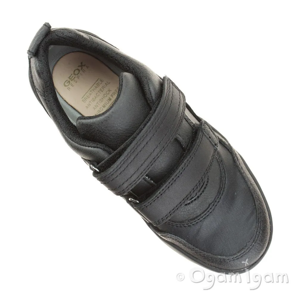 Geox Perth Boys Black School Shoe