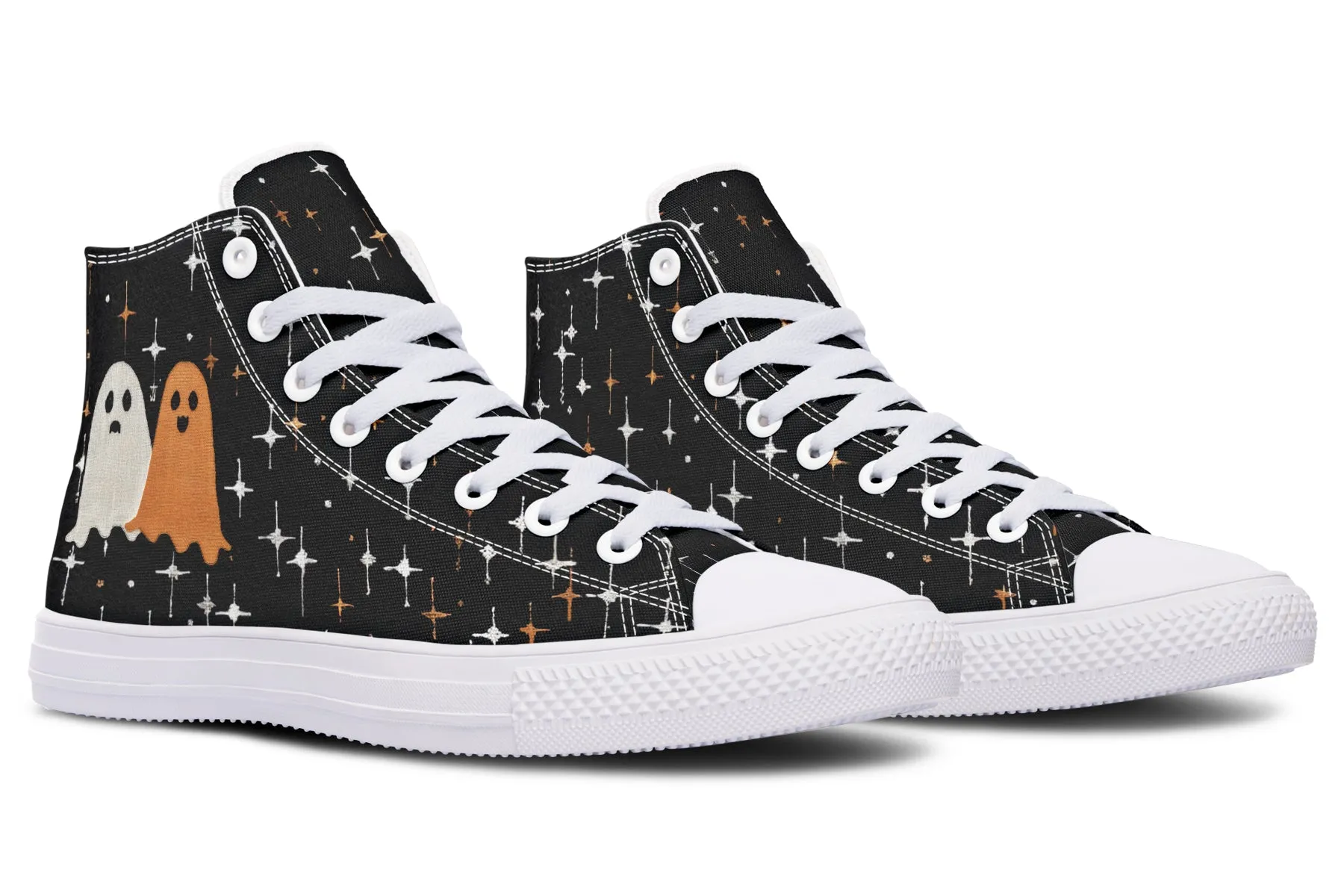 Ghost Besties High Tops - Classic Premium Canvas Shoes with Comfortable and Durable Soles