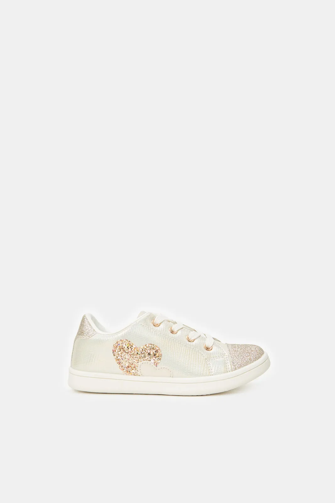 Girls Gold Glitter Sneaker