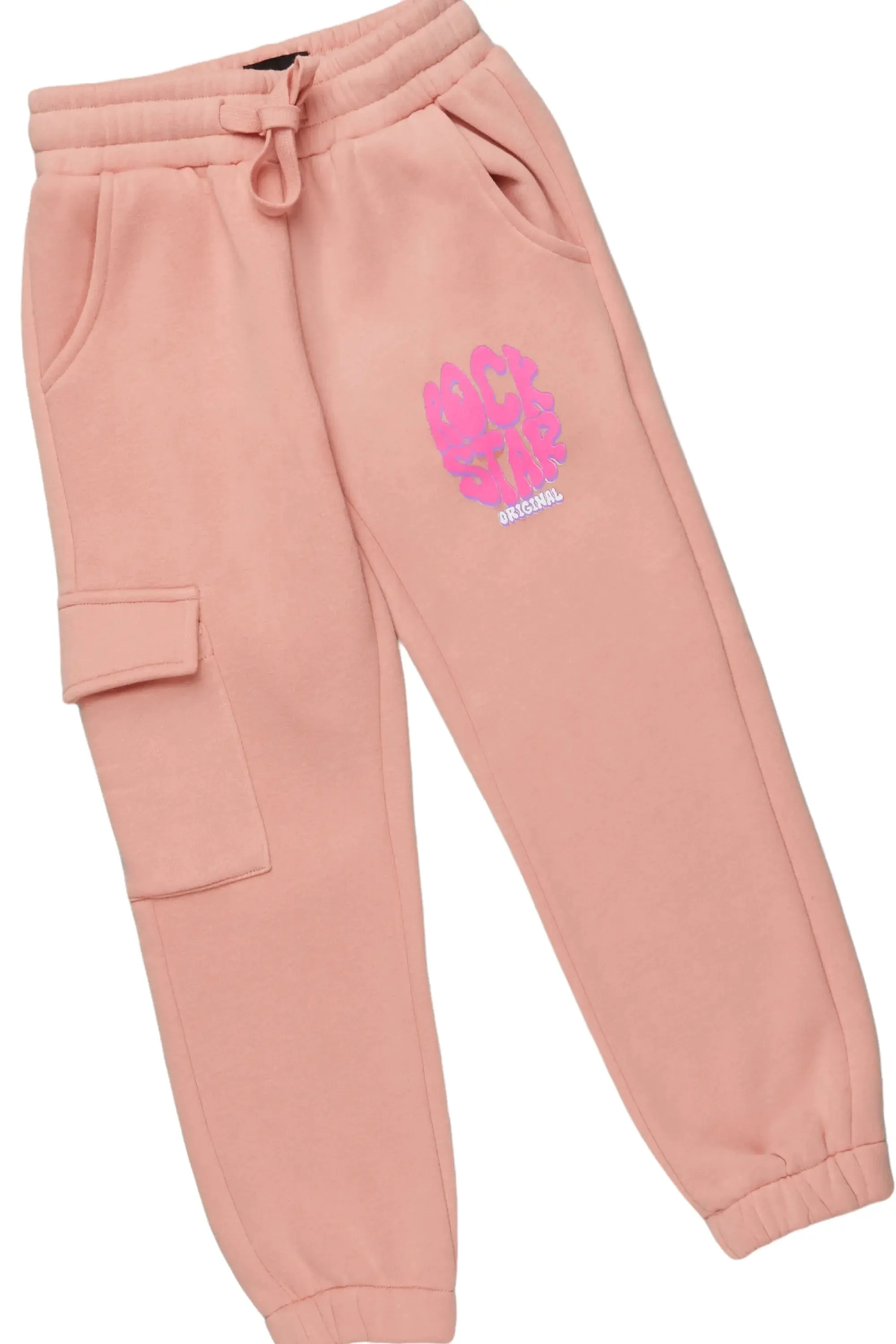 Girls Racha Blush Zip Up Hoodie Pant Set