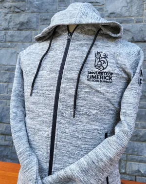 GymPlusCoffee 2024 Range Ladies Grey Brushed Hoodie