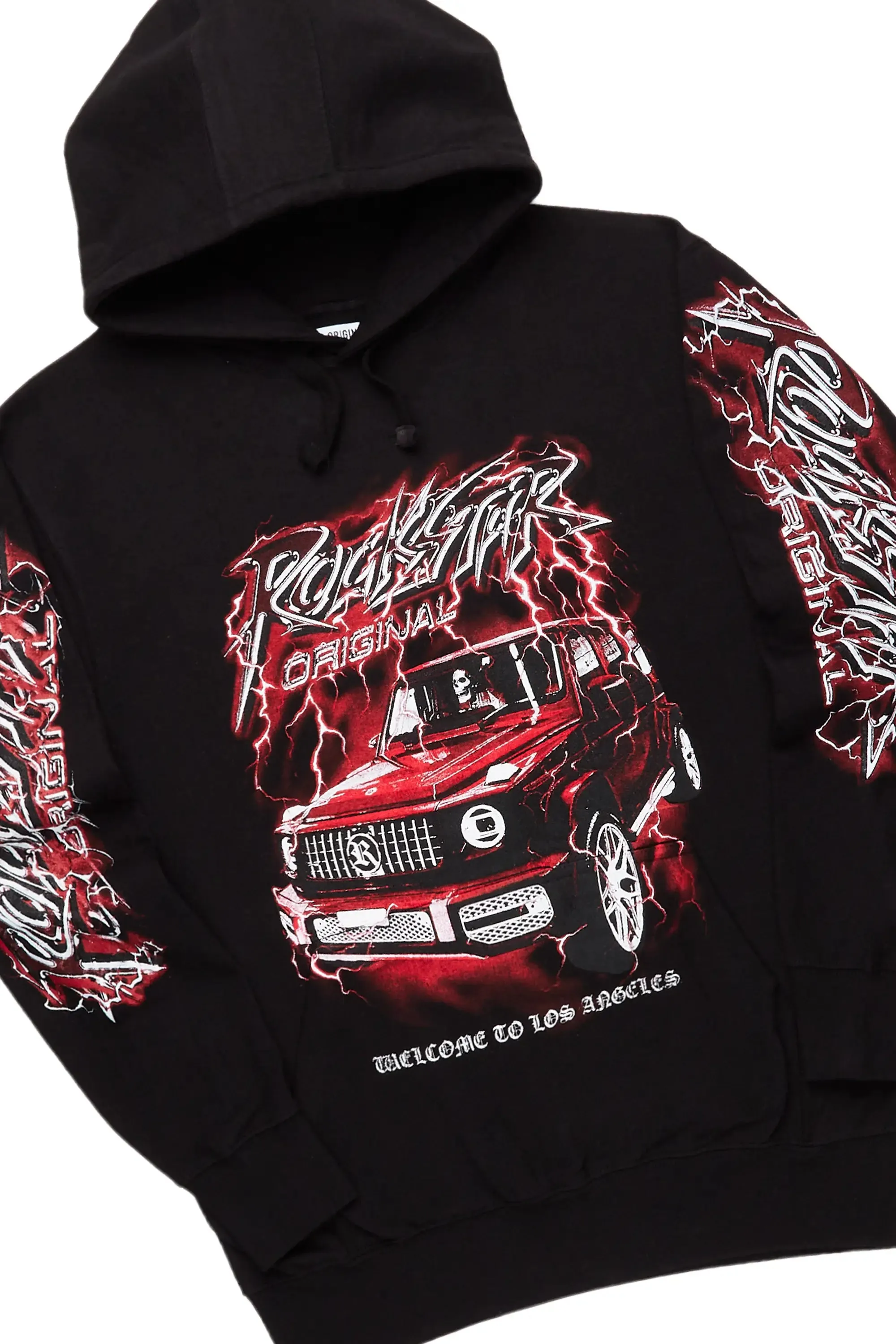 Hai Black/Red Graphic Hoodie Track Set