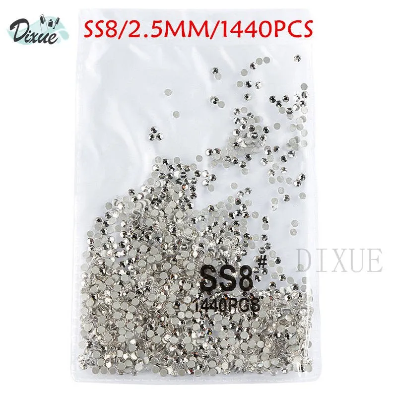 High light AAA rhinestone crystal AB clear SS3-SS40(1.3mm-8.4mm) Non Hotfix flatback Rhinestones for Nails 3D nail art  gems045