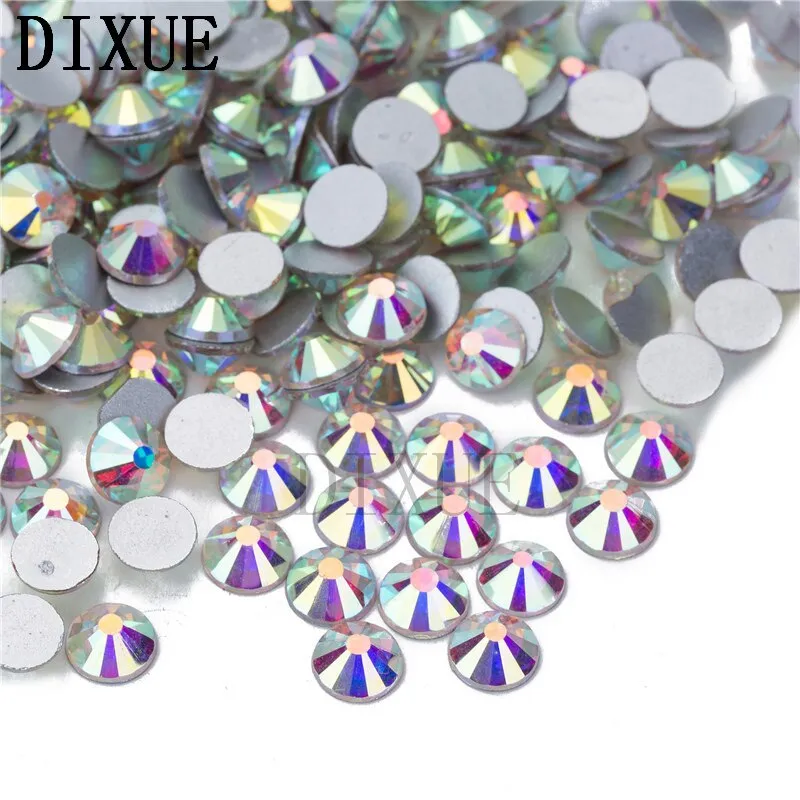 High light AAA rhinestone crystal AB clear SS3-SS40(1.3mm-8.4mm) Non Hotfix flatback Rhinestones for Nails 3D nail art  gems045