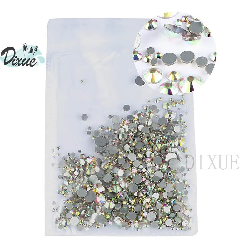 High light AAA rhinestone crystal AB clear SS3-SS40(1.3mm-8.4mm) Non Hotfix flatback Rhinestones for Nails 3D nail art  gems045