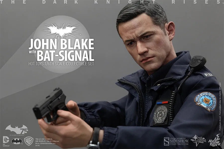 HOT TOYS DC THE DARK KNIGHT RISES JOHN BLAKE WITH BAT-SIGNAL - MMS274