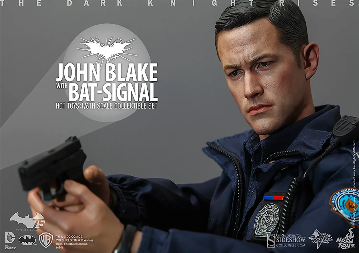 HOT TOYS DC THE DARK KNIGHT RISES JOHN BLAKE WITH BAT-SIGNAL - MMS274