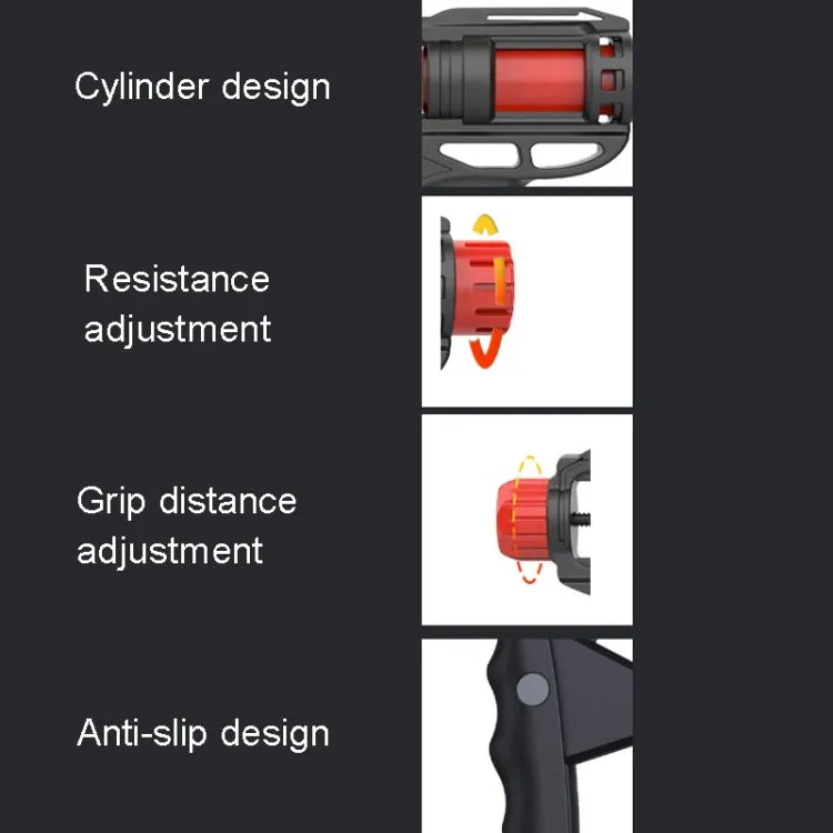 Hydraulic Hand Grip Strengthener Hand Gripper Adjustable 50-165lbs Grip(Orange Black)