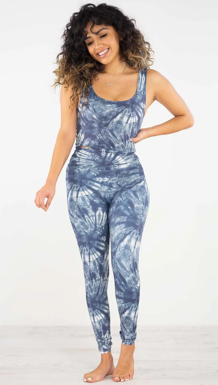 Indigo Spiral - Athleisure Leggings