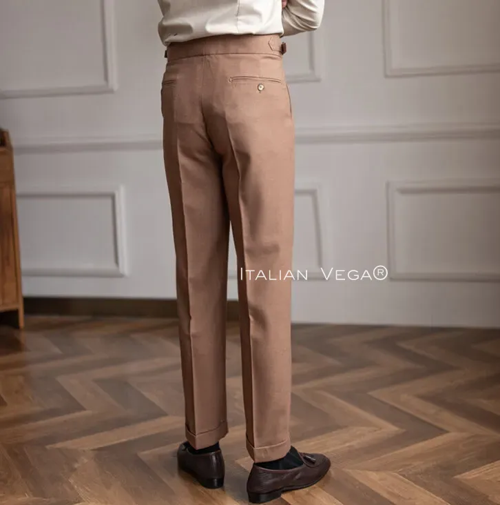 Italian Khakhi Signature Gurkha Pants by Italian Vega®