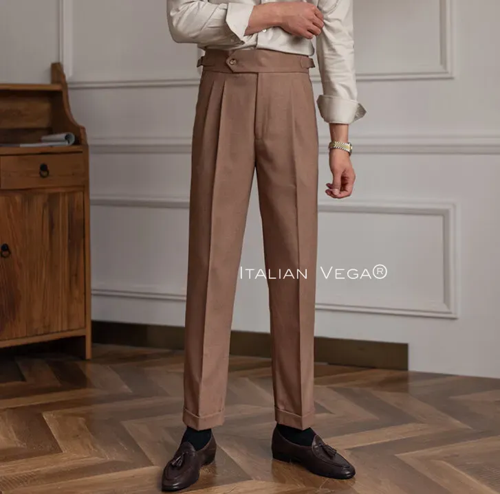 Italian Khakhi Signature Gurkha Pants by Italian Vega®