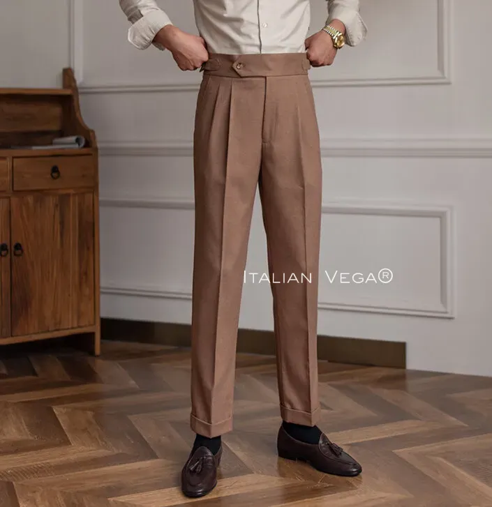 Italian Khakhi Signature Gurkha Pants by Italian Vega®