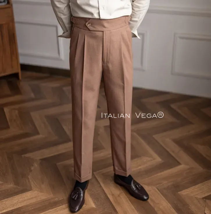 Italian Khakhi Signature Gurkha Pants by Italian Vega®