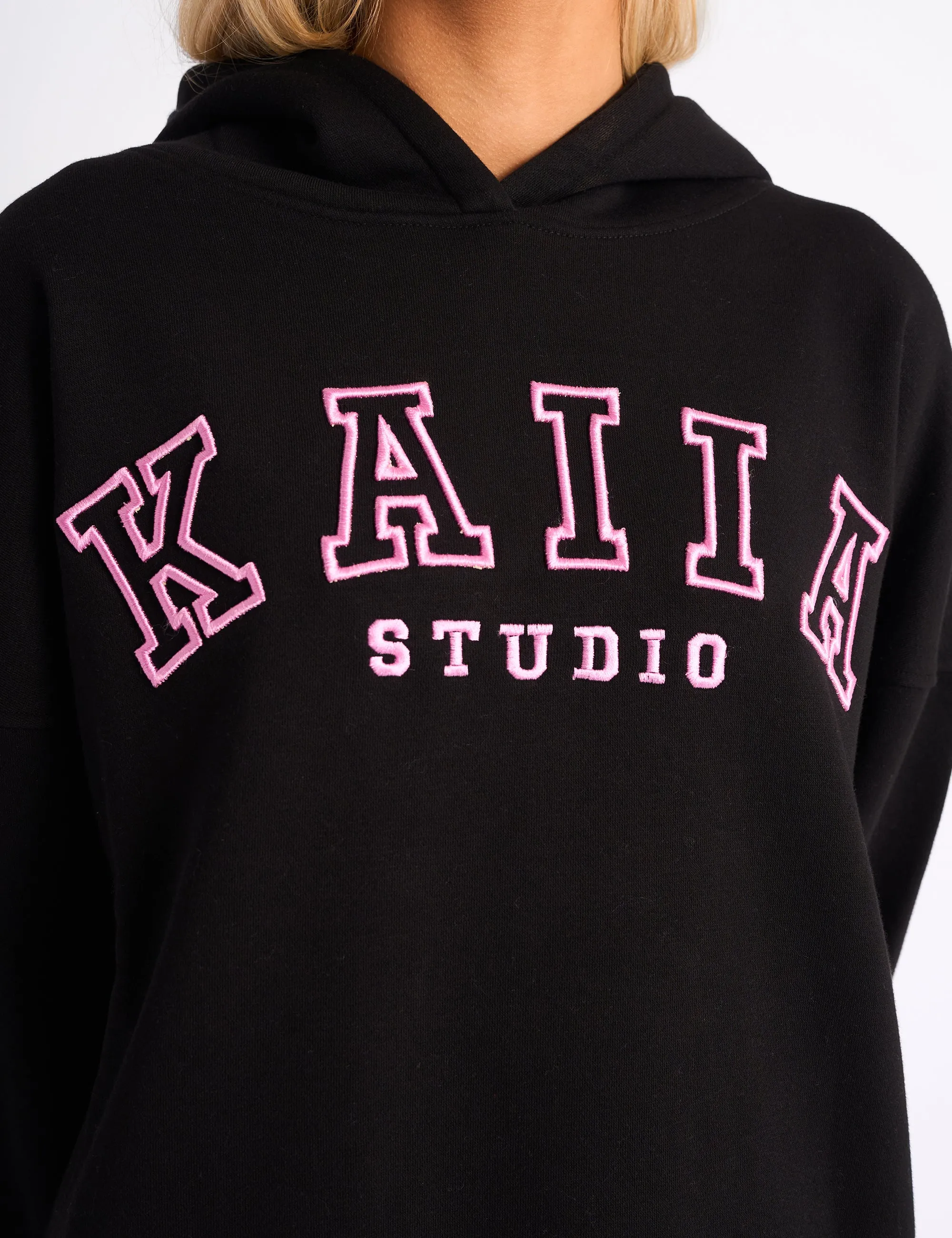 Kaiia Studio Oversized Hoodie Black & Pink