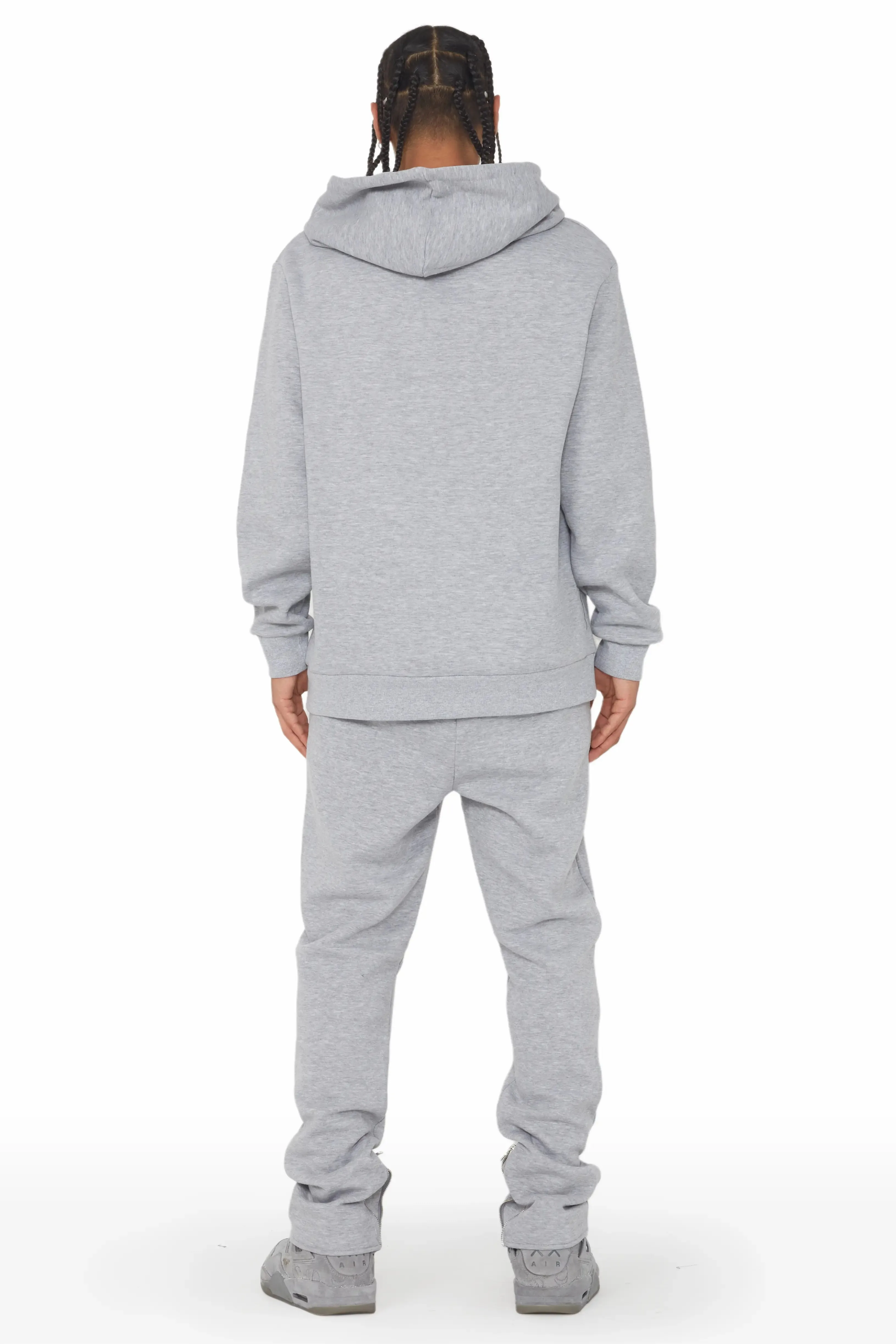 Kalye Heather Grey Slim Fit Track Set